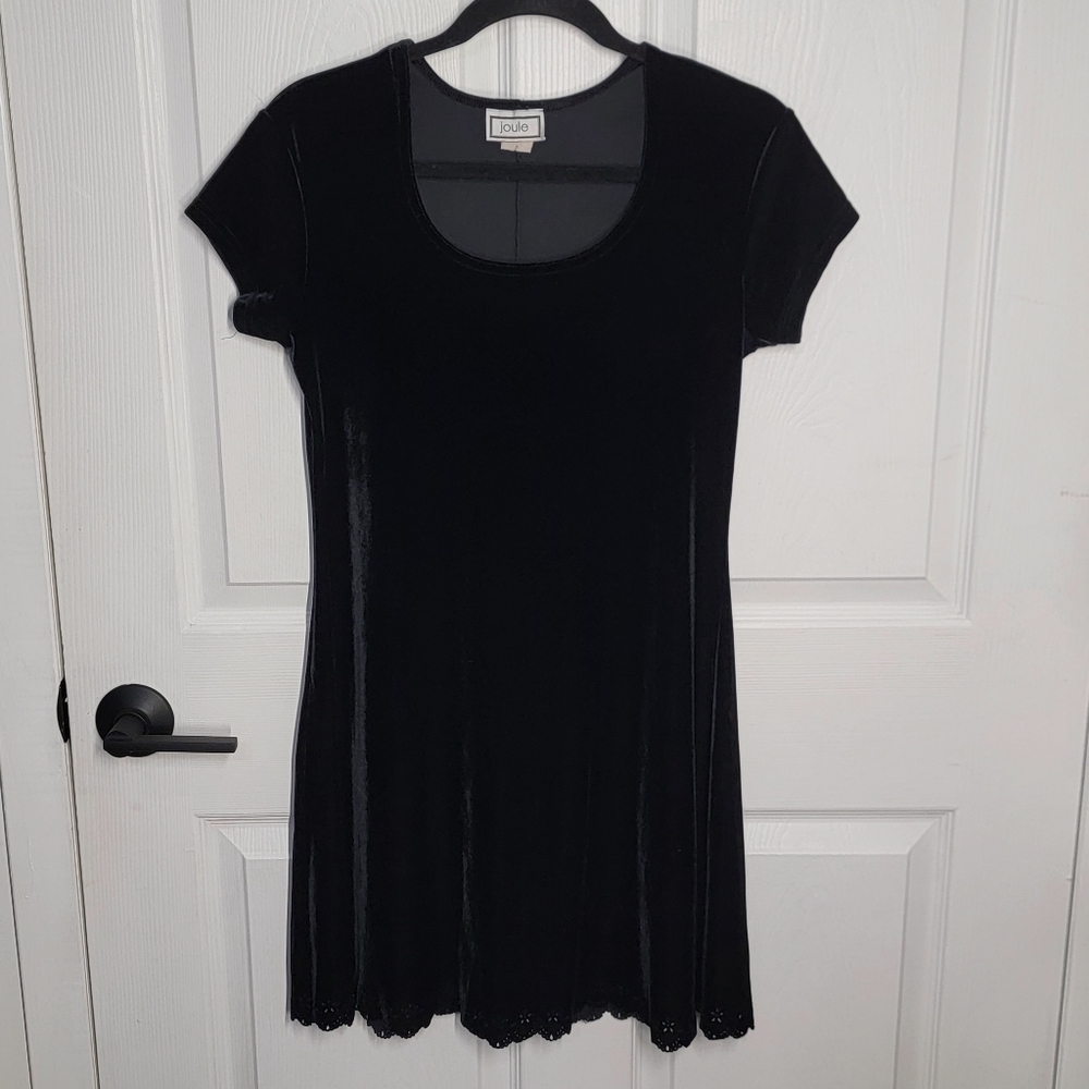 Joule Elegant Black Velvet Dress